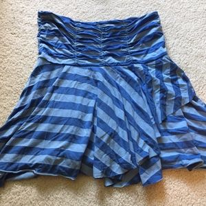 Ella Moss Blue Striped Miniskirt